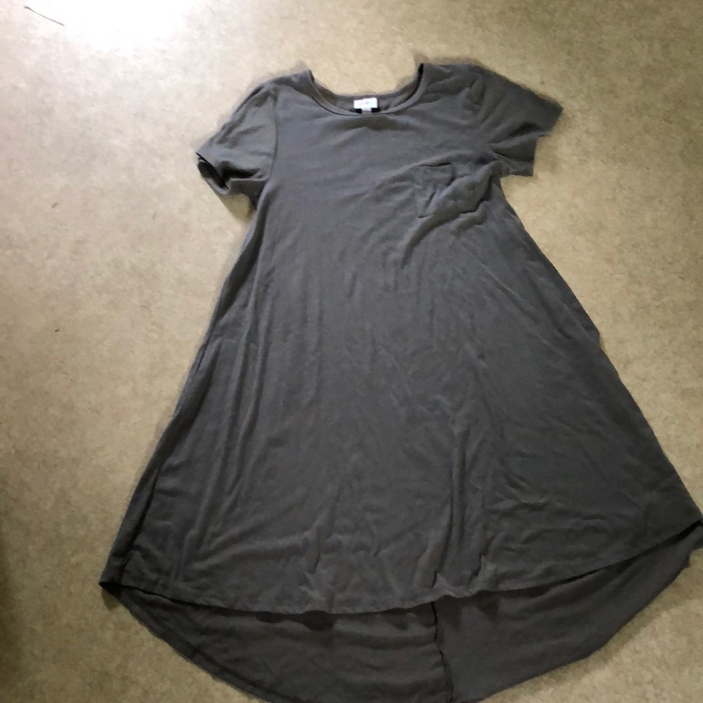 LulaRoe Carly Olive Green Dress Size S